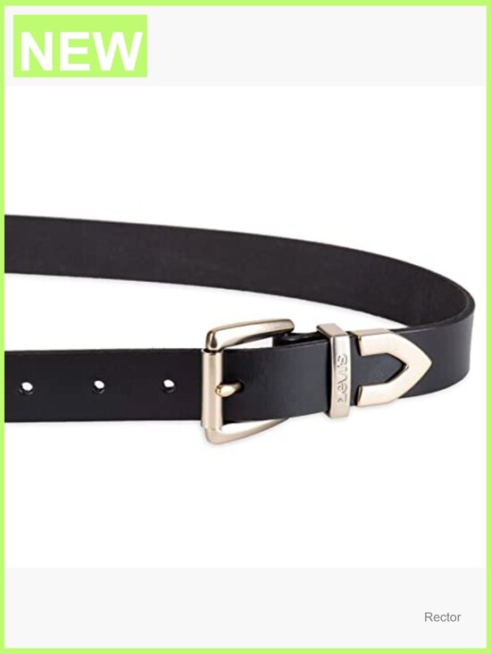 Slim Casual Western Style Leather Jean Belt with Metal Tip